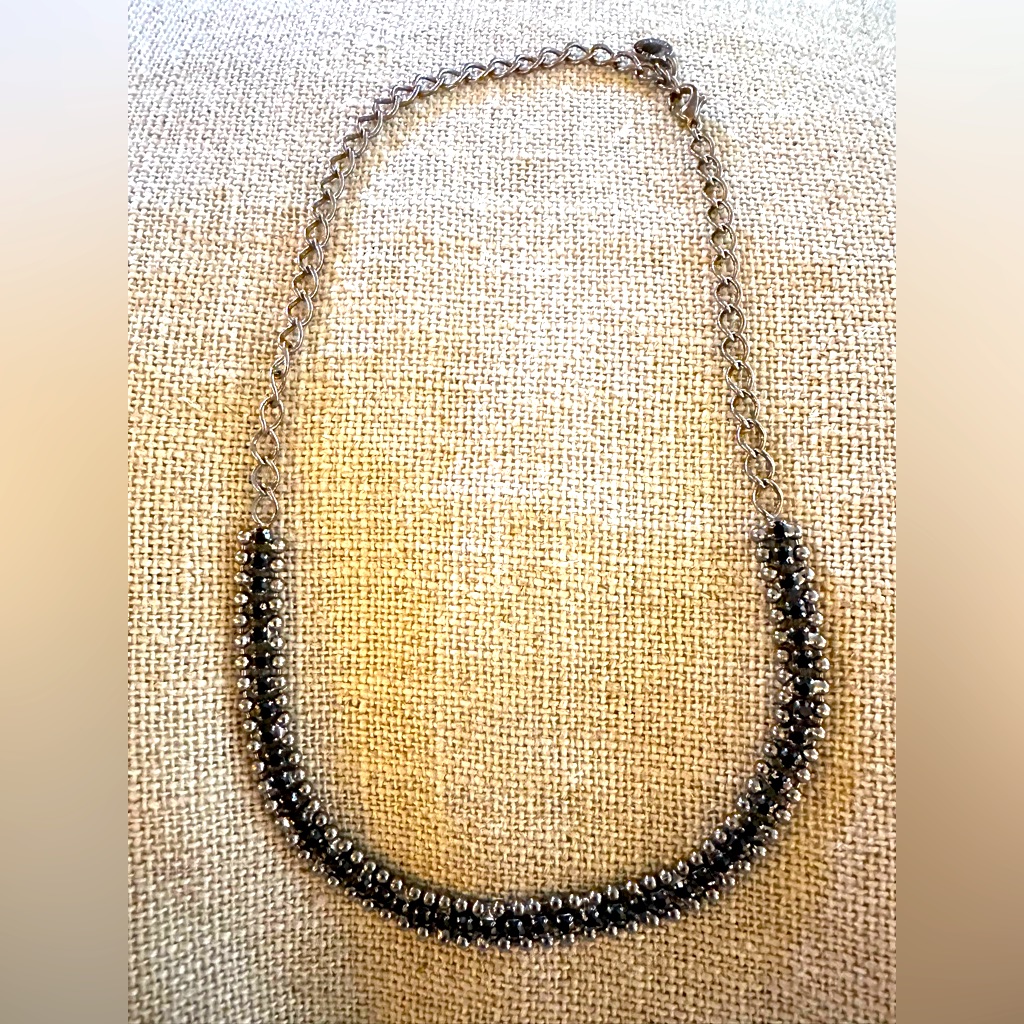 Signed Designer Roberta Chiarella Swarovski Crystals Choker Necklace Chain Rare